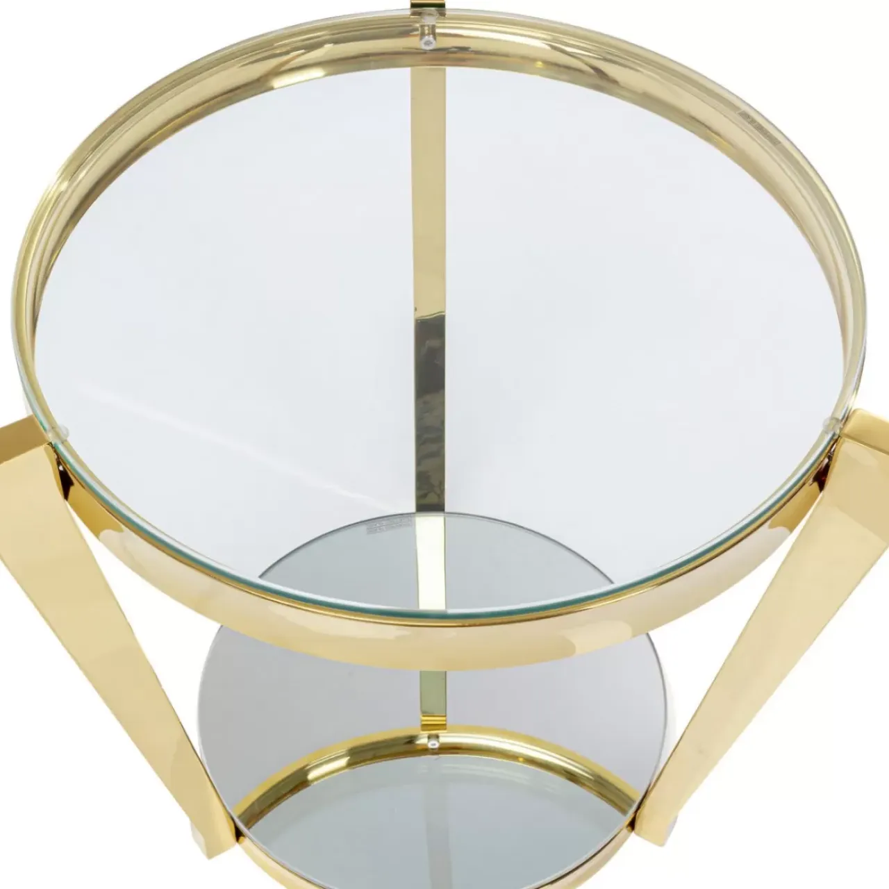 Tische-KARE Design Beistelltisch Monocolo Gold O50Cm