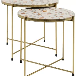 Tische-KARE Design Beistelltisch Priya Weis (2/Set)