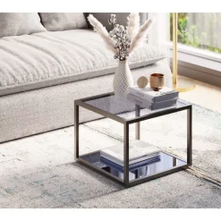Tische-KARE Design Beistelltisch Quadro Schwarz 50X50Cm