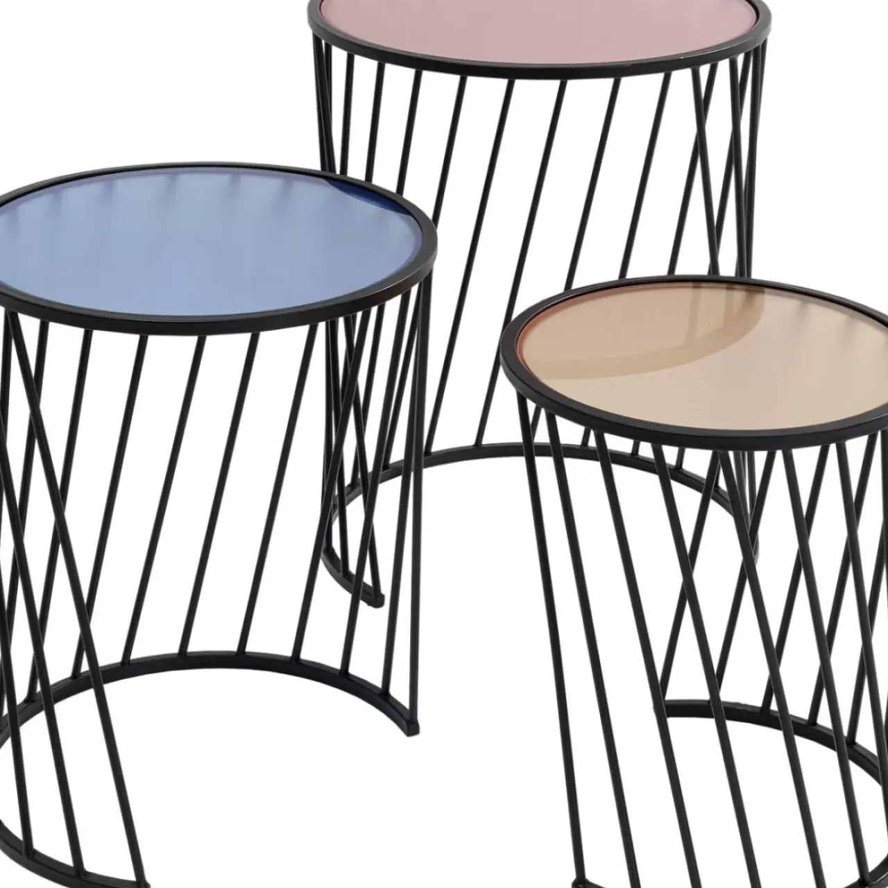 Tische-KARE Design Beistelltisch Rainbow (3/Set)