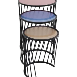 Tische-KARE Design Beistelltisch Rainbow (3/Set)