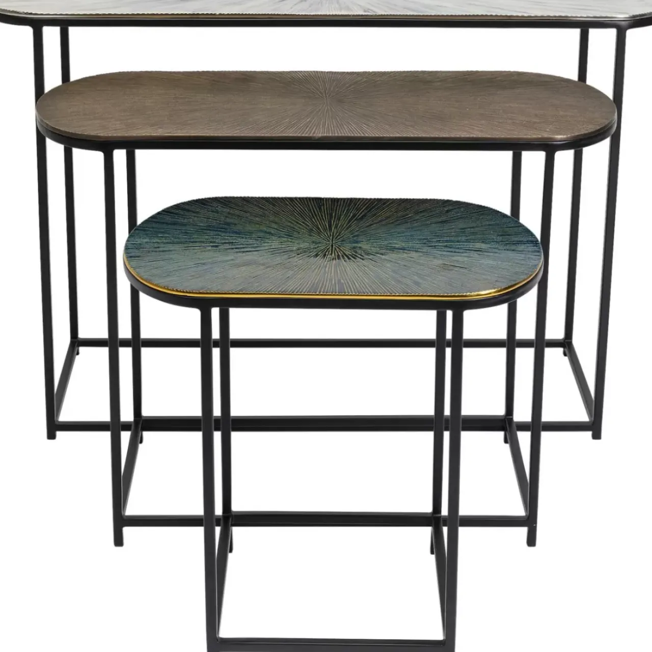 Tische-KARE Design Beistelltisch Ray Oval (3/Set)