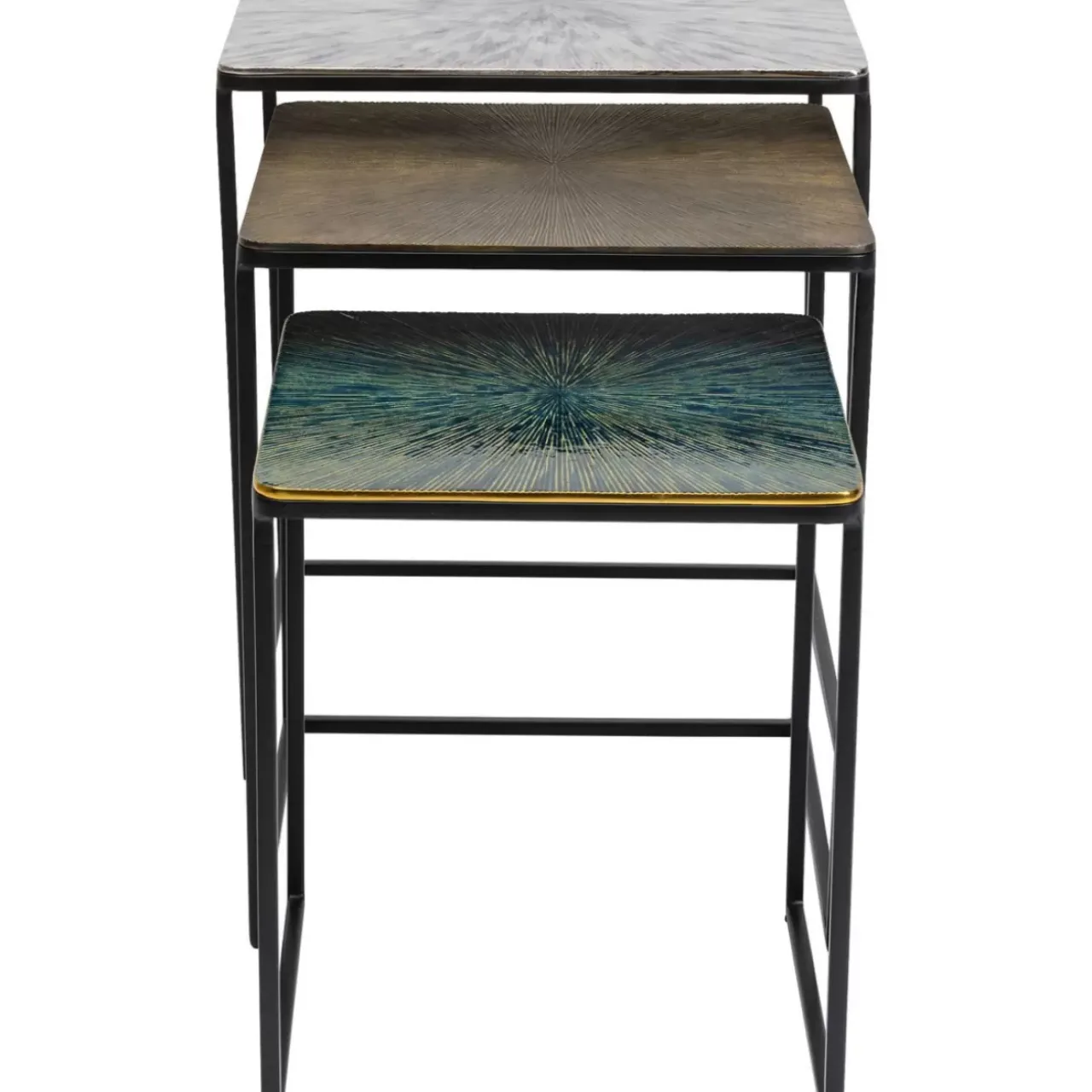 Tische-KARE Design Beistelltisch Ray Square (3/Set)