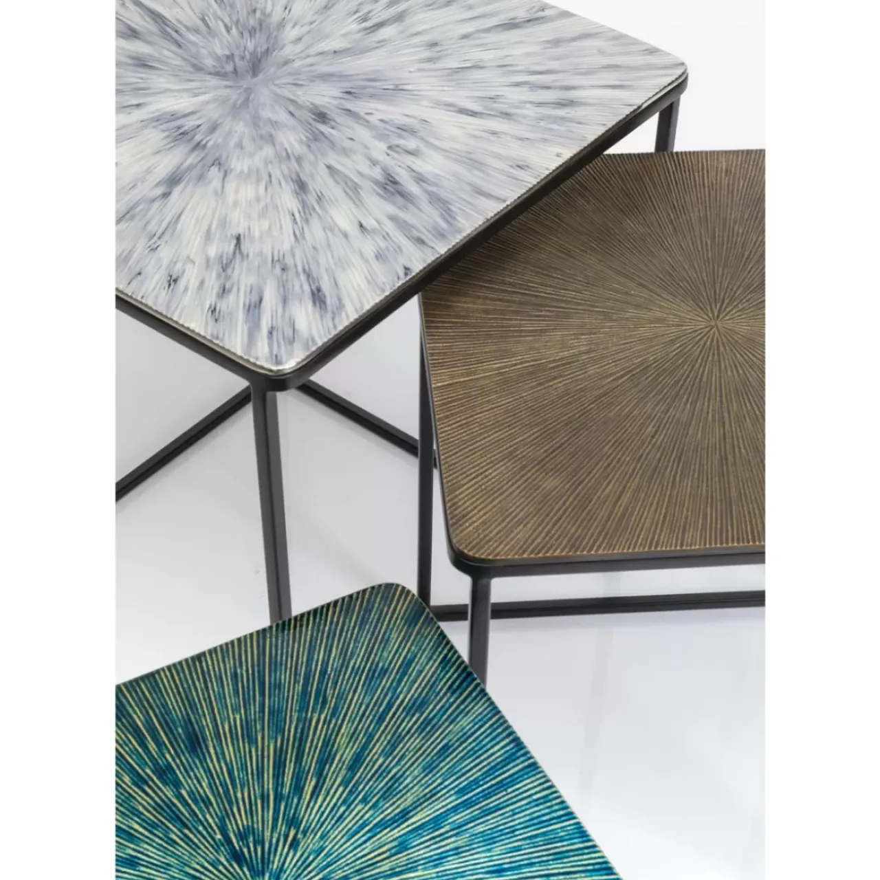 Tische-KARE Design Beistelltisch Ray Square (3/Set)