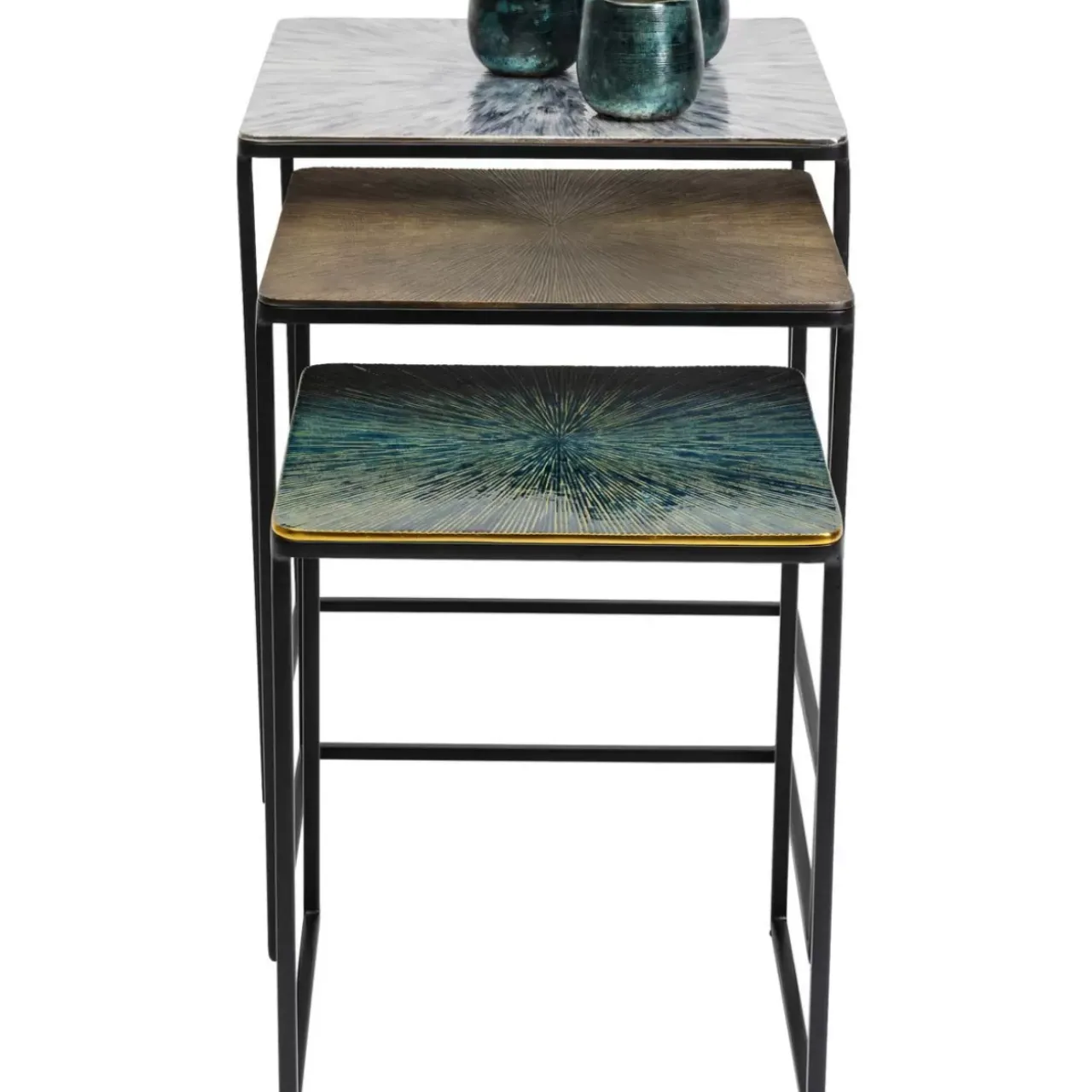 Tische-KARE Design Beistelltisch Ray Square (3/Set)