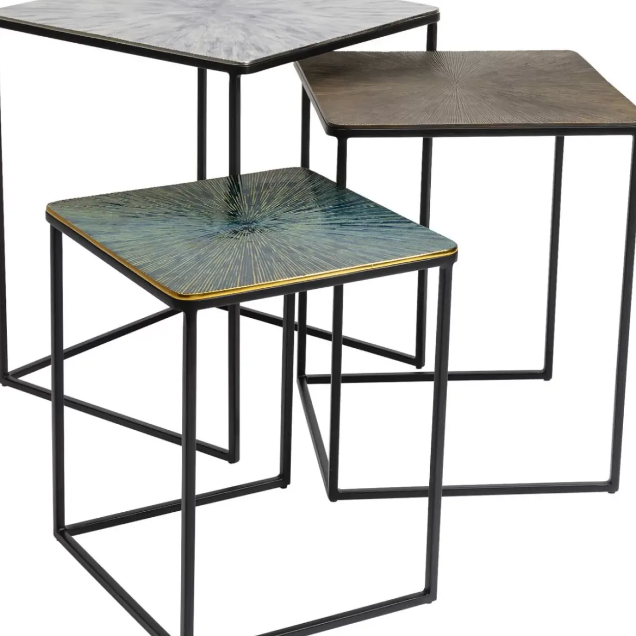 Tische-KARE Design Beistelltisch Ray Square (3/Set)