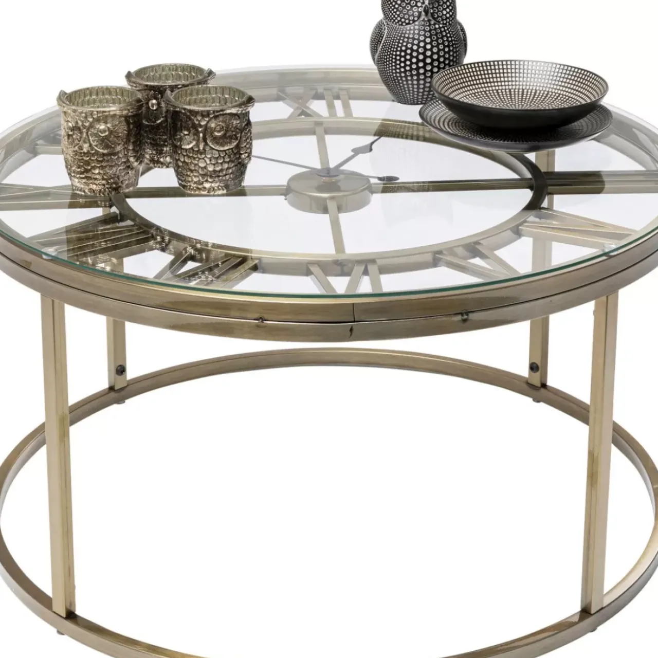 Tische-KARE Design Beistelltisch Roman Brass O76Cm