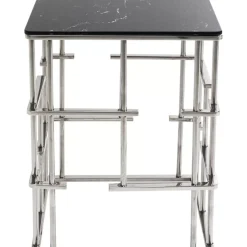 Tische-KARE Design Beistelltisch Rome Silber 40X40Cm
