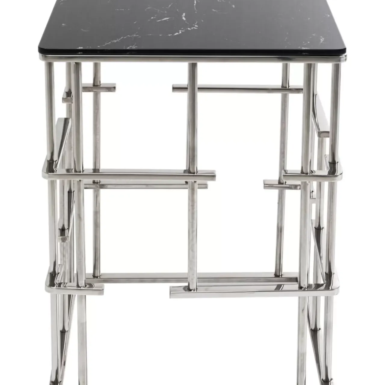 Tische-KARE Design Beistelltisch Rome Silber 40X40Cm