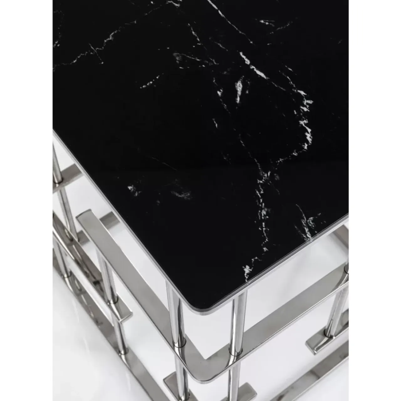 Tische-KARE Design Beistelltisch Rome Silber 40X40Cm