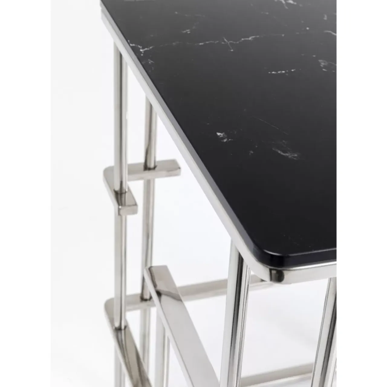 Tische-KARE Design Beistelltisch Rome Silber 40X40Cm