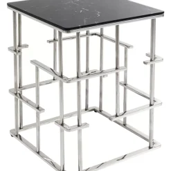 Tische-KARE Design Beistelltisch Rome Silber 40X40Cm