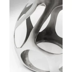 Tische-KARE Design Beistelltisch Volcano Silber O60Cm