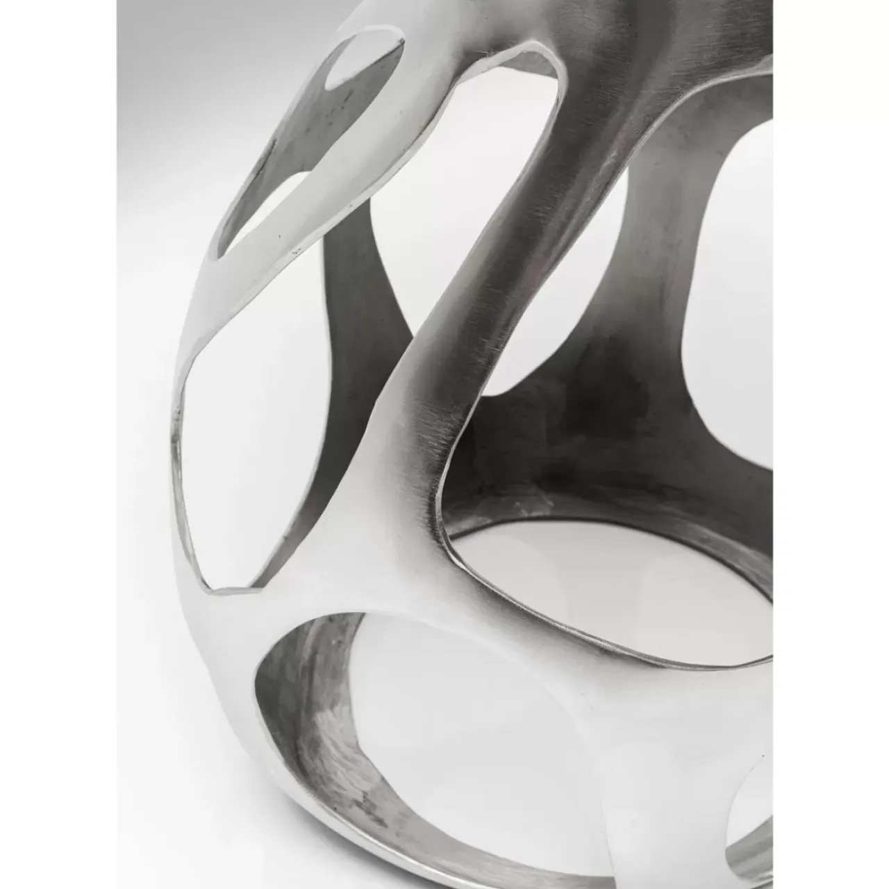 Tische-KARE Design Beistelltisch Volcano Silber O60Cm