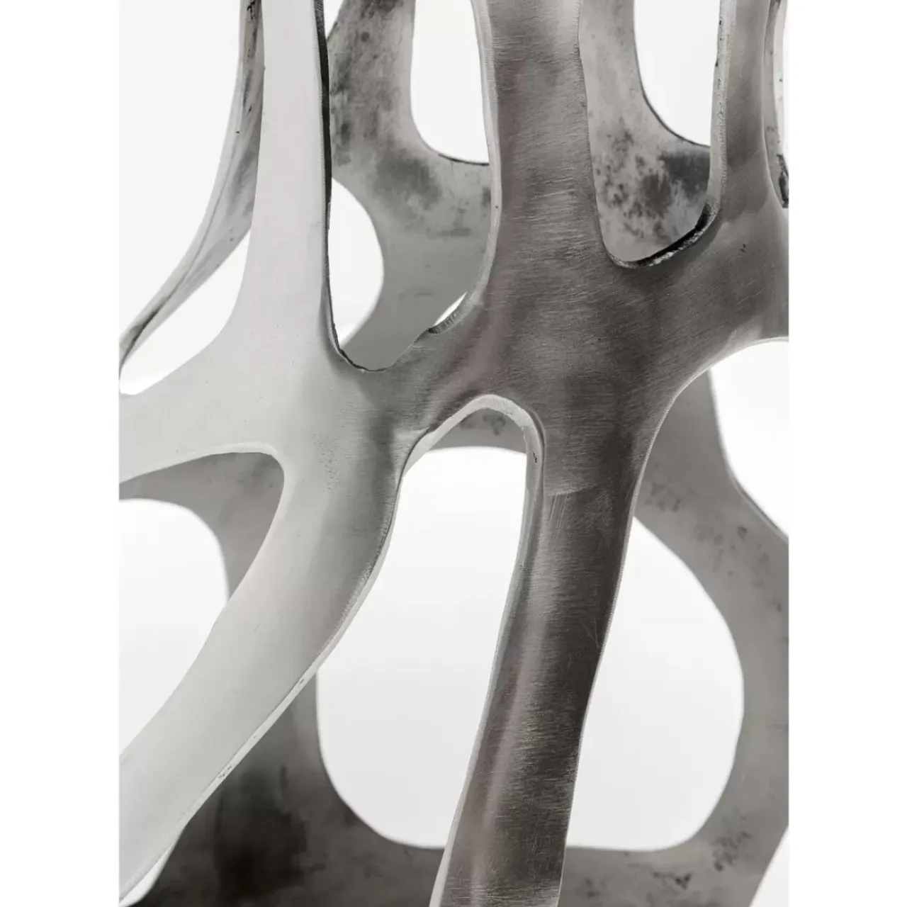 Tische-KARE Design Beistelltisch Volcano Silber O60Cm