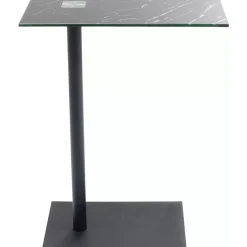 Tische-KARE Design Beistelltisch West Coast Schwarz Marble 50X34Cm