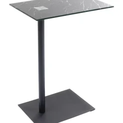 Tische-KARE Design Beistelltisch West Coast Schwarz Marble 50X34Cm