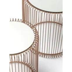 Tische-KARE Design Beistelltisch Wire Copper (2/Set) O44Cm