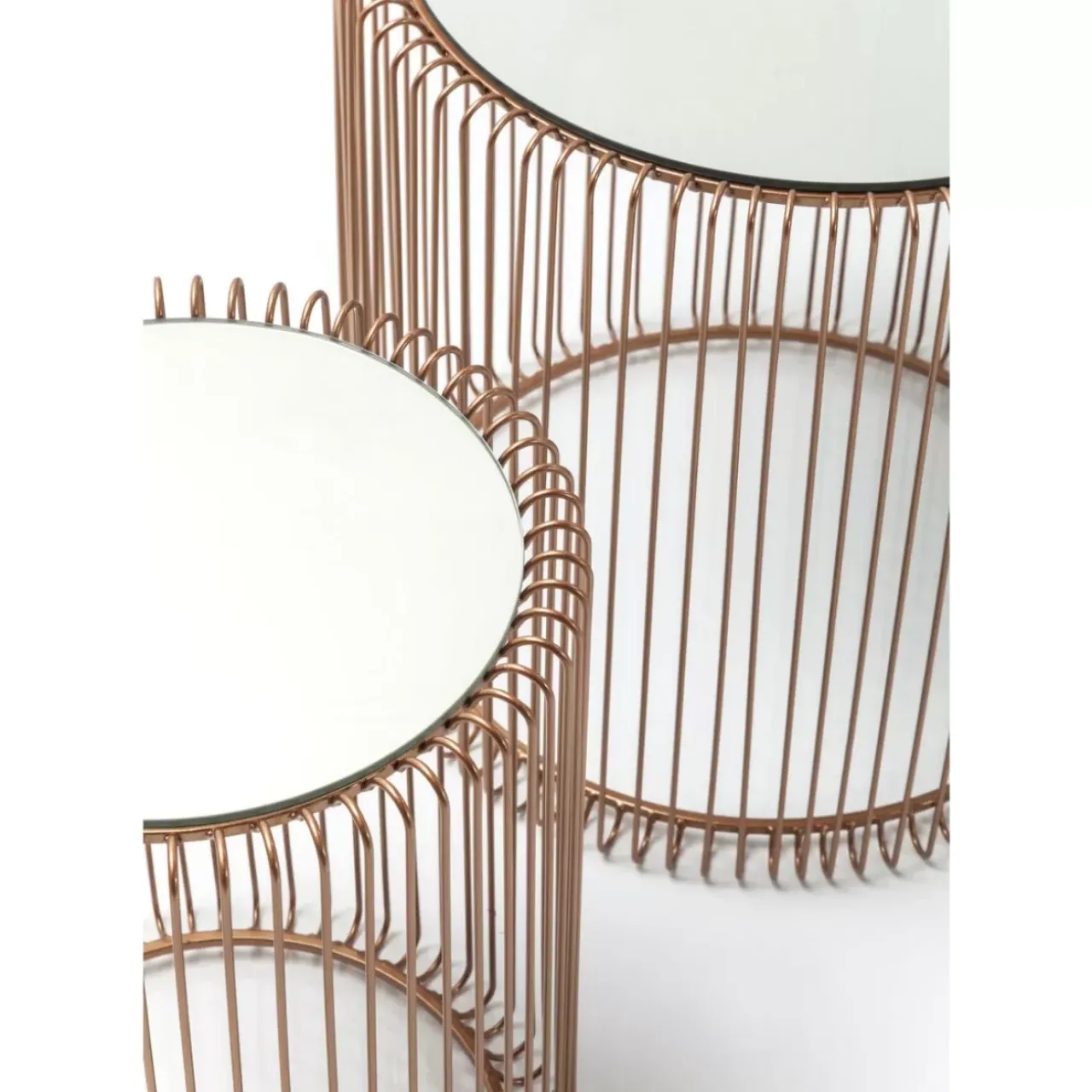 Tische-KARE Design Beistelltisch Wire Copper (2/Set) O44Cm