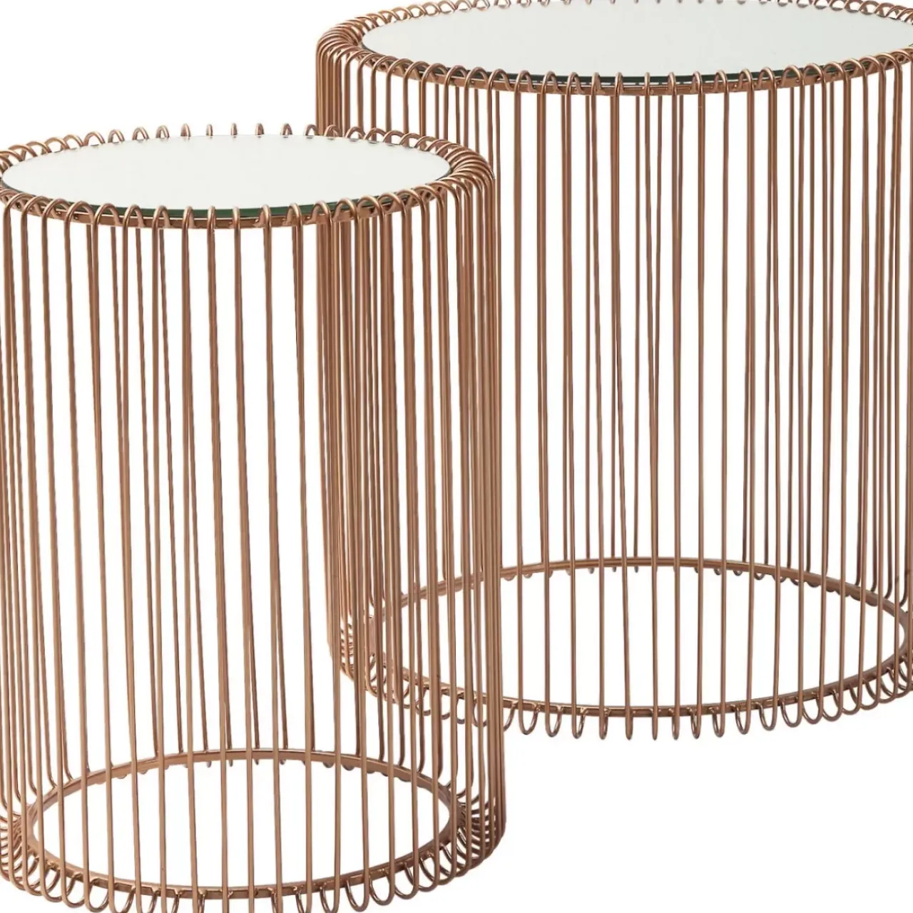Tische-KARE Design Beistelltisch Wire Copper (2/Set) O44Cm
