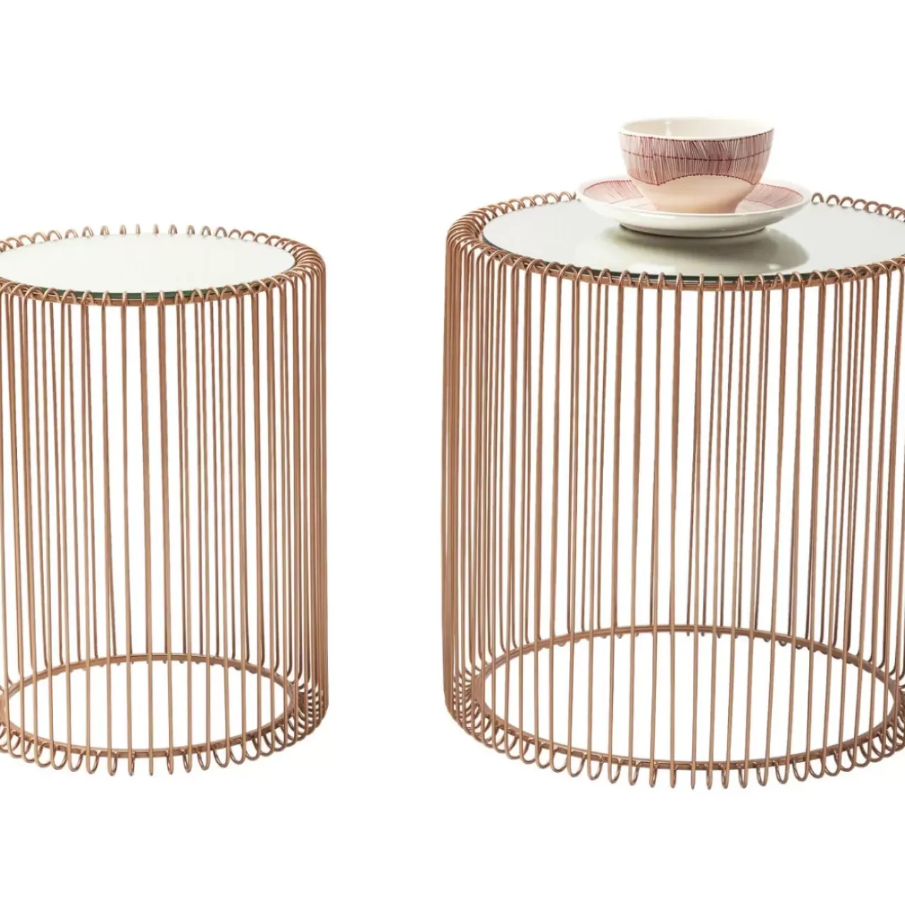 Tische-KARE Design Beistelltisch Wire Copper (2/Set) O44Cm