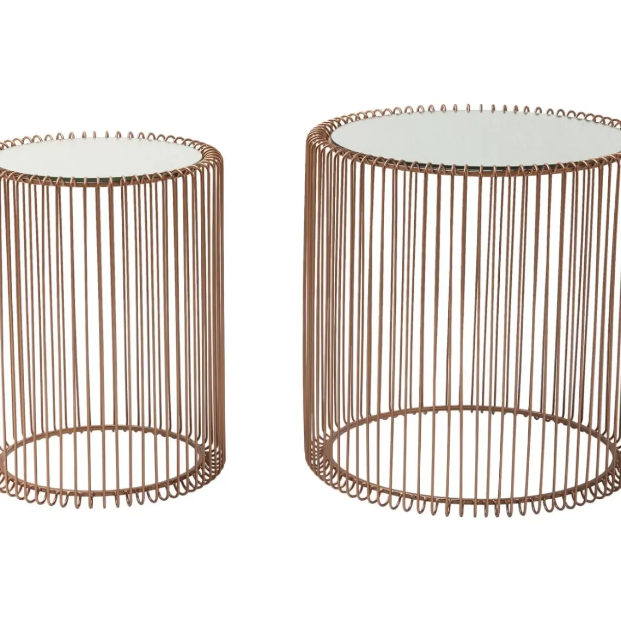 Tische-KARE Design Beistelltisch Wire Copper (2/Set) O44Cm