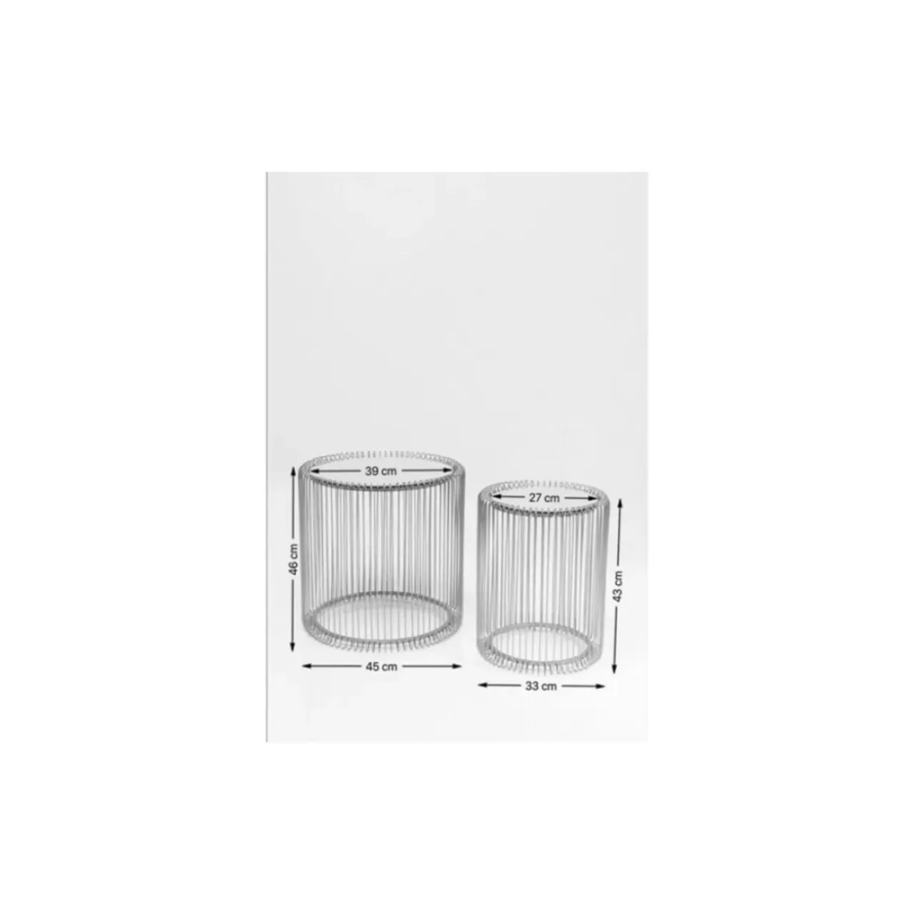 Tische-KARE Design Beistelltisch Wire Copper (2/Set) O44Cm