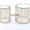 Tische-KARE Design Beistelltisch Wire Messing (2/Set) O44Cm