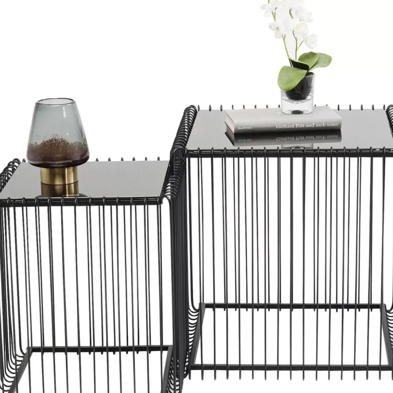 Tische-KARE Design Beistelltisch Wire Square Schwarz (2/Set) 45X45Cm