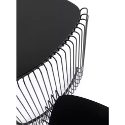 Tische-KARE Design Beistelltisch Wire Triangle Schwarz (2/Set)