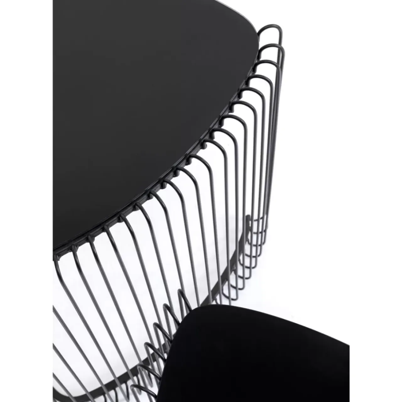 Tische-KARE Design Beistelltisch Wire Triangle Schwarz (2/Set)