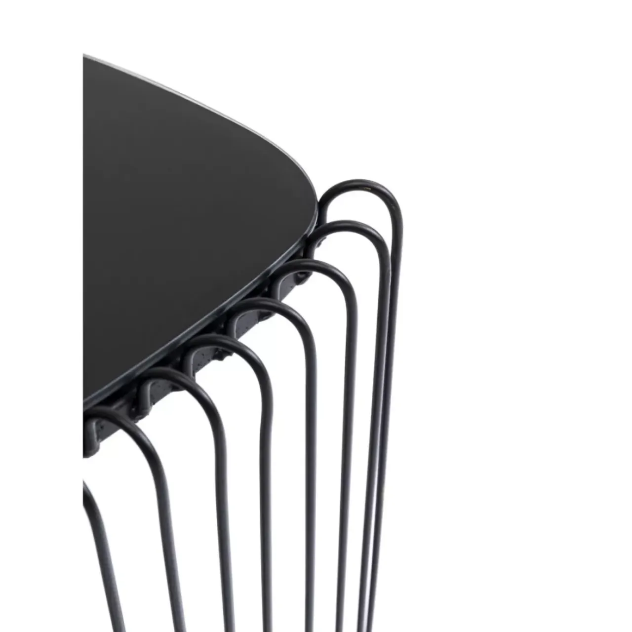 Tische-KARE Design Beistelltisch Wire Triangle Schwarz (2/Set)