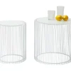 Tische-KARE Design Beistelltisch Wire White (2/Set) O44Cm