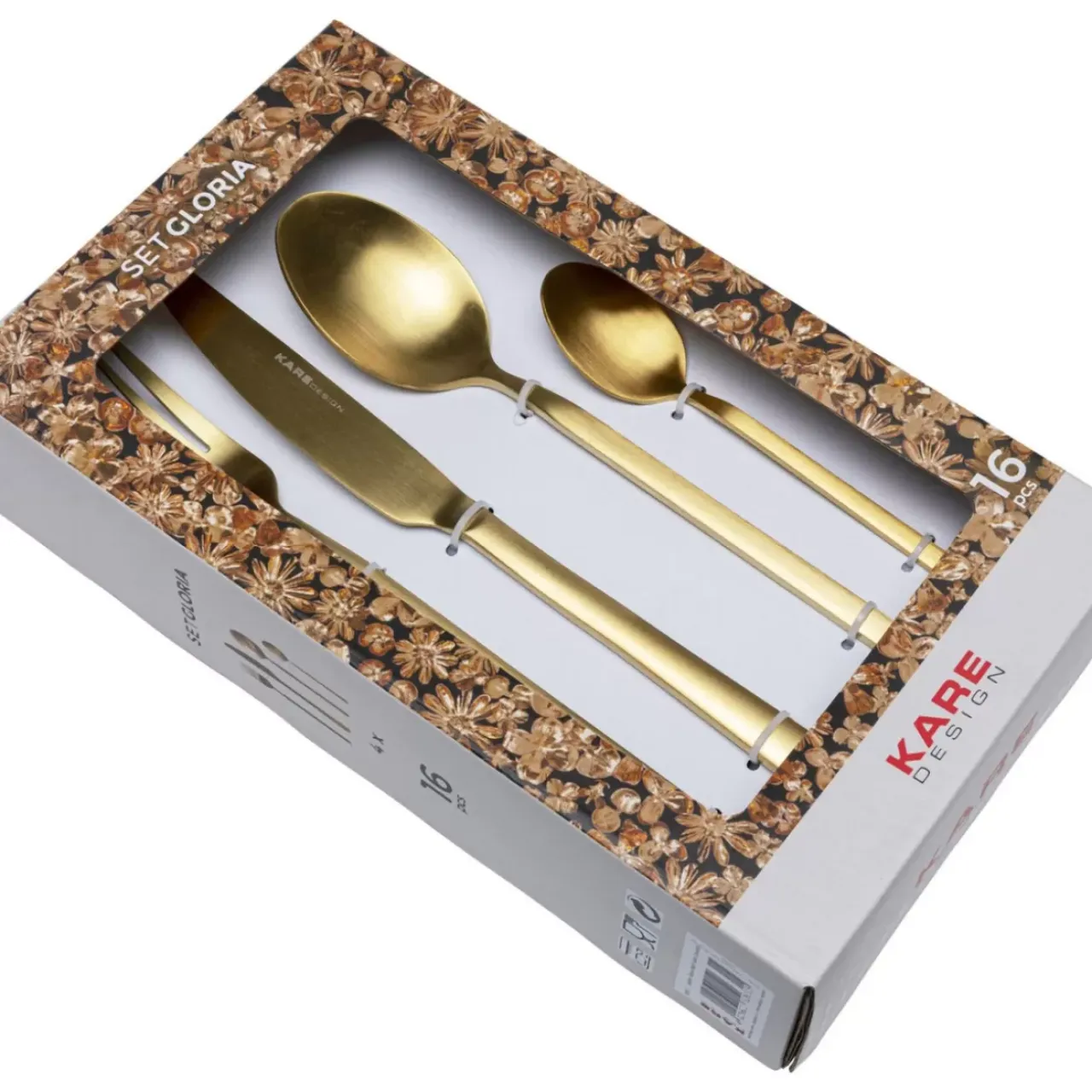 Geschirr & Tischaccessoires-KARE Design Besteck Gloria Matt Gold (16-Tlg.)