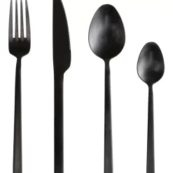 Geschirr & Tischaccessoires-KARE Design Besteck Gloria Matt Schwarz (16-Tlg.)