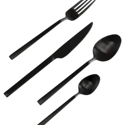 Geschirr & Tischaccessoires-KARE Design Besteck Gloria Matt Schwarz (16-Tlg.)