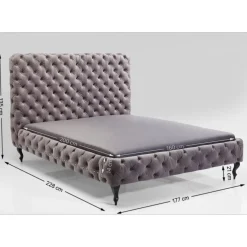 Betten-KARE Design Bett Desire Hoch Silbergrau 160X200 Cm
