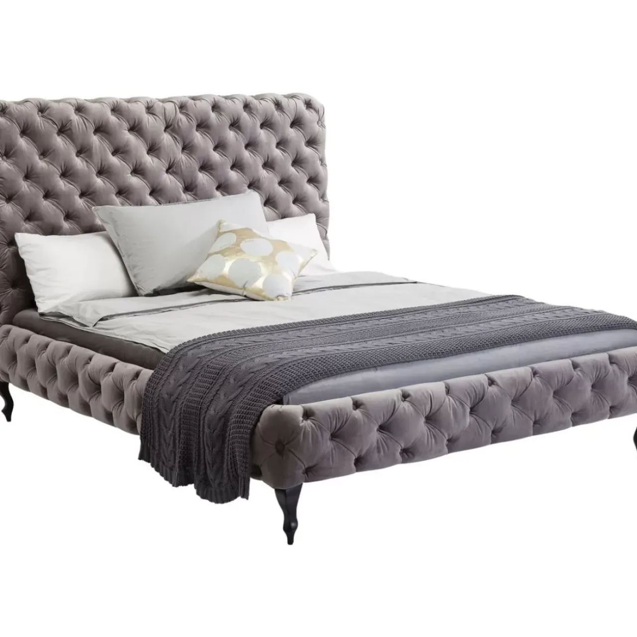 Betten-KARE Design Bett Desire Hoch Silbergrau 160X200 Cm