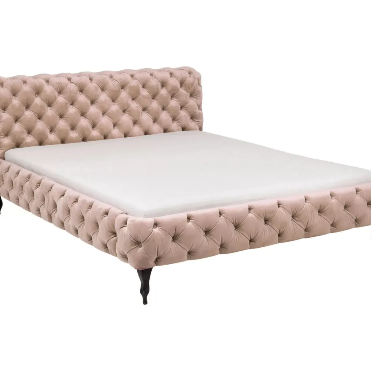 Betten-KARE Design Bett Desire Velvet Ecru 180X200Cm