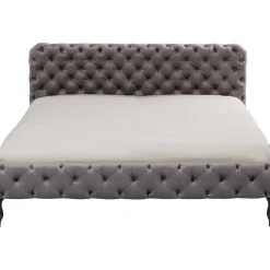 Betten-KARE Design Bett Desire Velvet Silbergrau 160X200 Cm