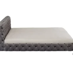 Betten-KARE Design Bett Desire Velvet Silbergrau 160X200 Cm
