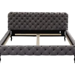 Betten-KARE Design Bett Desire Velvet Silbergrau 200X200Cm