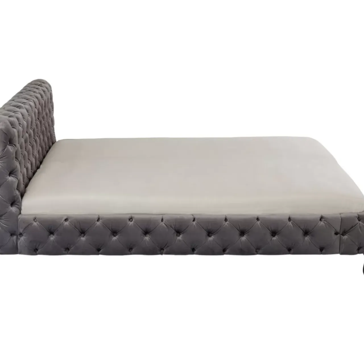 Betten-KARE Design Bett Desire Velvet Silbergrau 200X200Cm