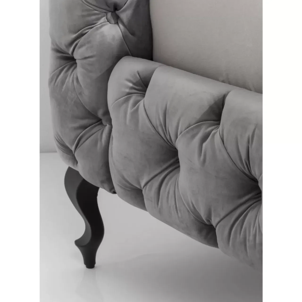 Betten-KARE Design Bett Desire Velvet Silbergrau 180X200 Cm