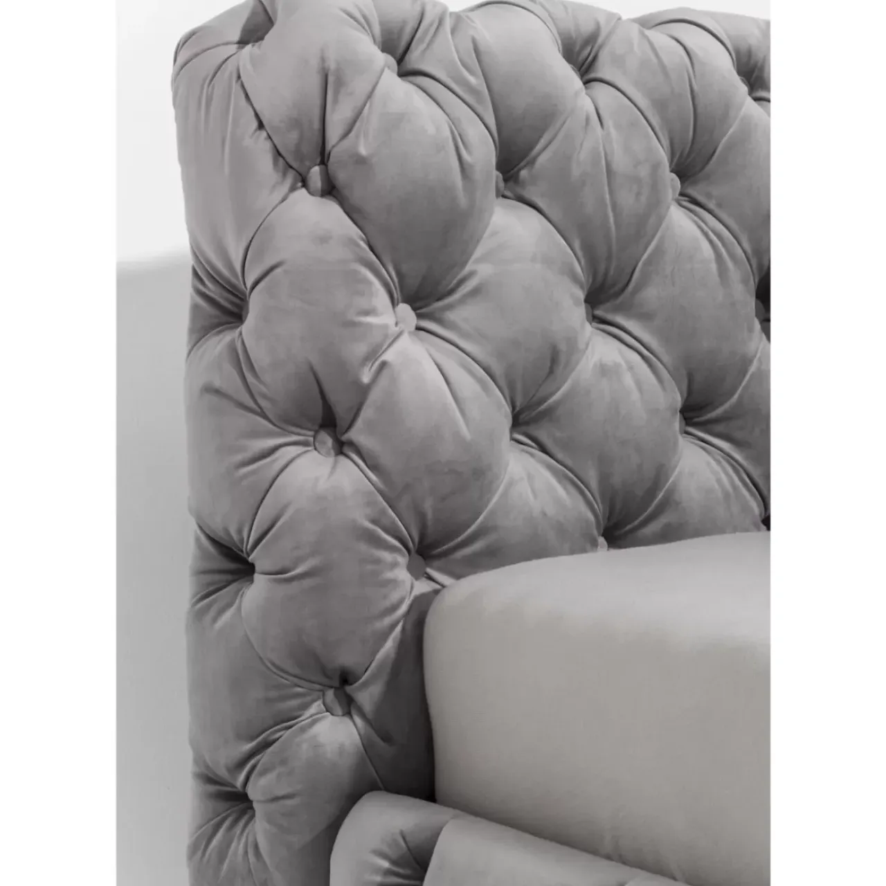 Betten-KARE Design Bett Desire Velvet Silbergrau 180X200 Cm