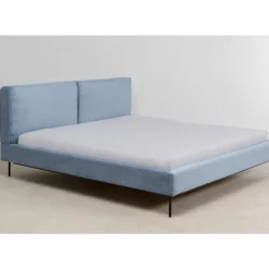 Betten-KARE Design Bett East Side Cord Blau 180X200Cm