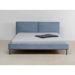 Betten-KARE Design Bett East Side Cord Blau 180X200Cm