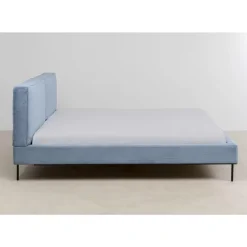 Betten-KARE Design Bett East Side Cord Blau 180X200Cm
