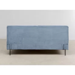 Betten-KARE Design Bett East Side Cord Blau 180X200Cm
