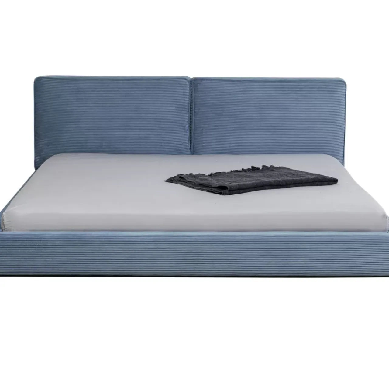 Betten-KARE Design Bett East Side Cord Blau 160X200Cm
